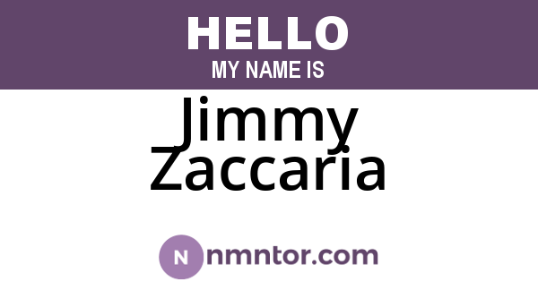 Jimmy Zaccaria