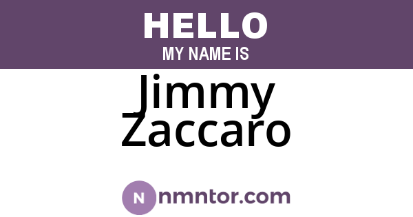 Jimmy Zaccaro