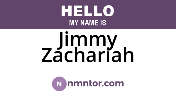 Jimmy Zachariah