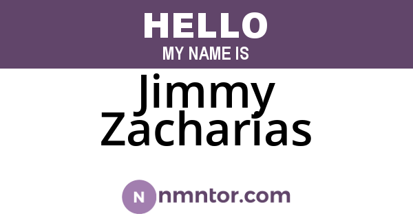 Jimmy Zacharias