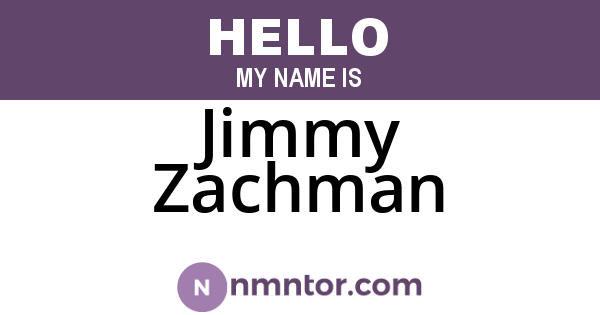 Jimmy Zachman