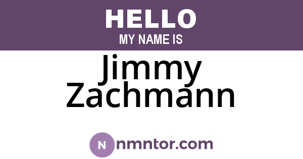 Jimmy Zachmann