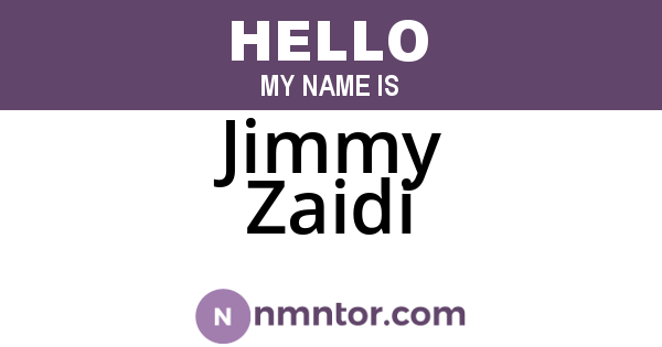 Jimmy Zaidi