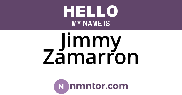 Jimmy Zamarron