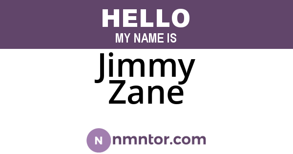 Jimmy Zane