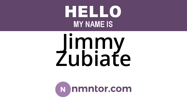 Jimmy Zubiate