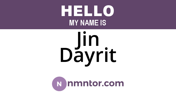 Jin Dayrit