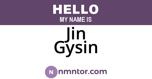 Jin Gysin