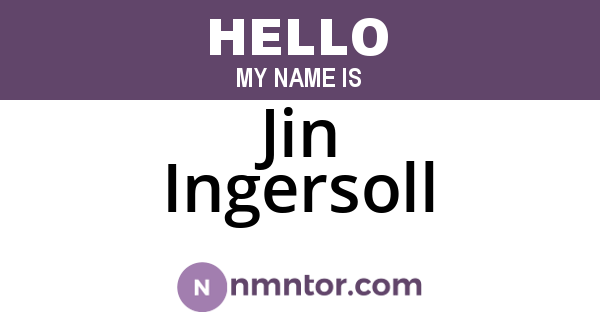 Jin Ingersoll