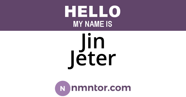 Jin Jeter