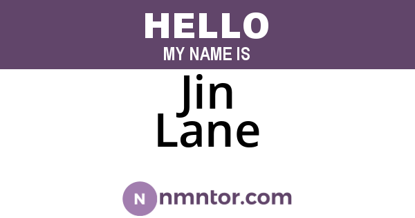 Jin Lane