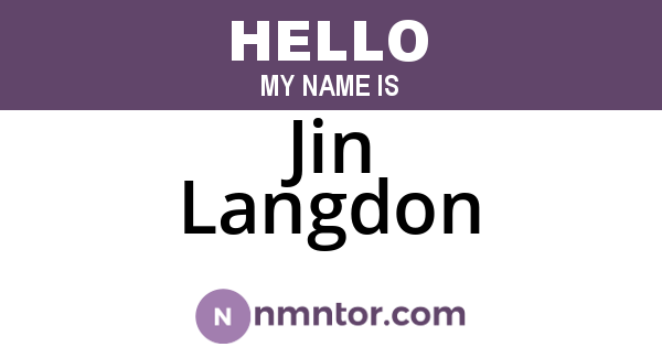 Jin Langdon