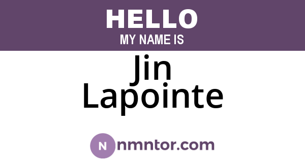 Jin Lapointe