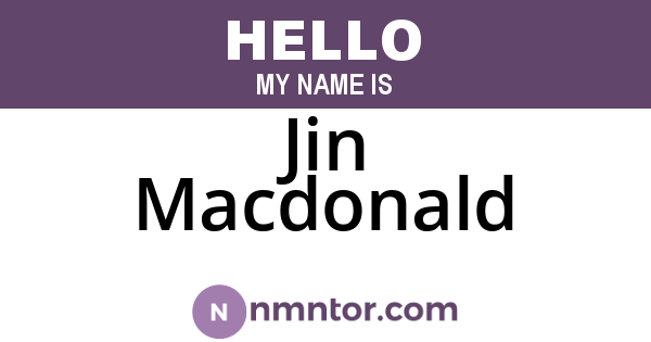 Jin Macdonald