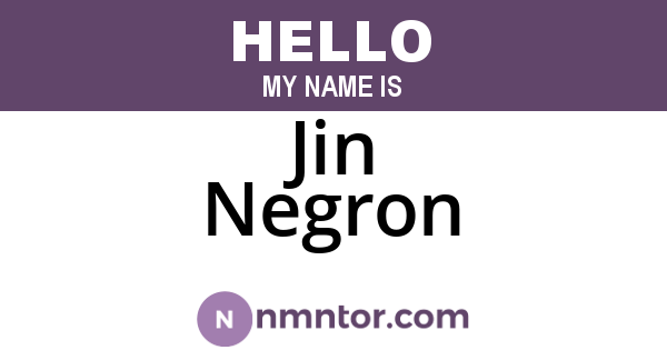 Jin Negron