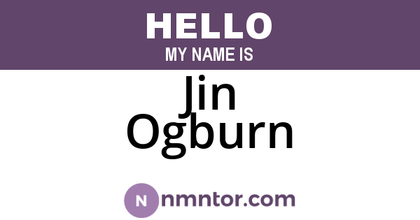 Jin Ogburn
