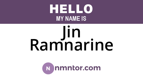 Jin Ramnarine