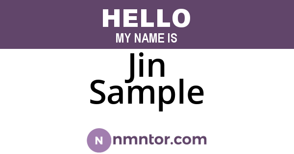 Jin Sample