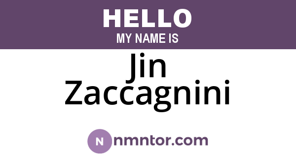 Jin Zaccagnini