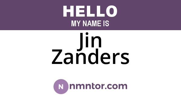 Jin Zanders