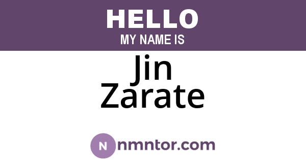 Jin Zarate