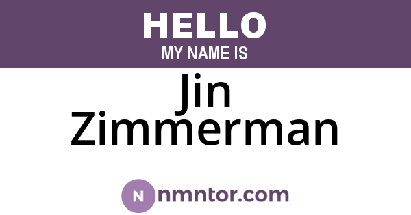 Jin Zimmerman