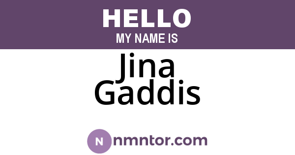 Jina Gaddis