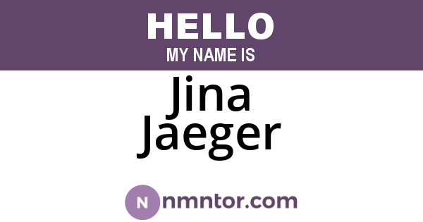 Jina Jaeger