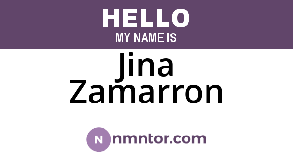 Jina Zamarron