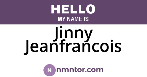 Jinny Jeanfrancois