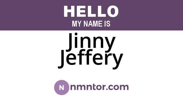 Jinny Jeffery