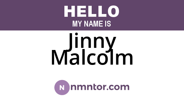 Jinny Malcolm