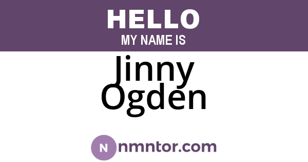 Jinny Ogden