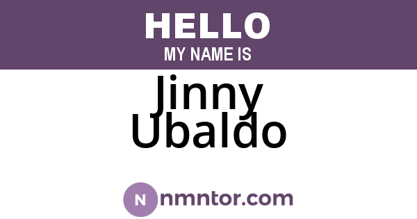 Jinny Ubaldo