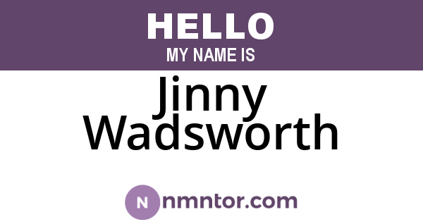 Jinny Wadsworth