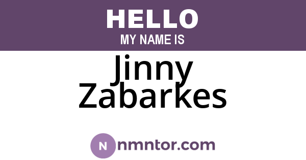 Jinny Zabarkes