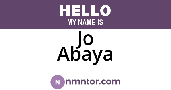 Jo Abaya