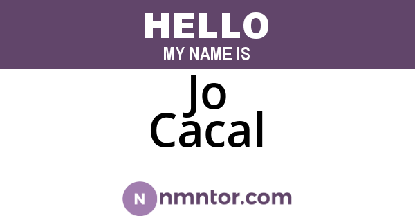 Jo Cacal