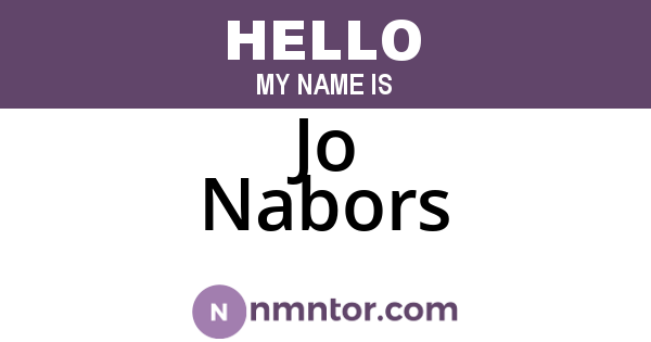 Jo Nabors