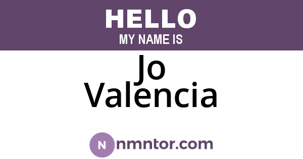 Jo Valencia