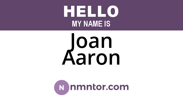 Joan Aaron