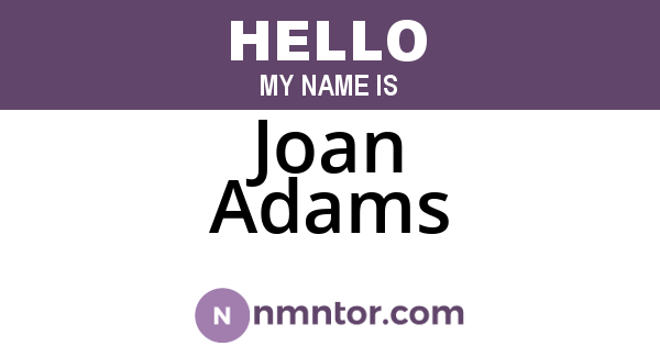 Joan Adams