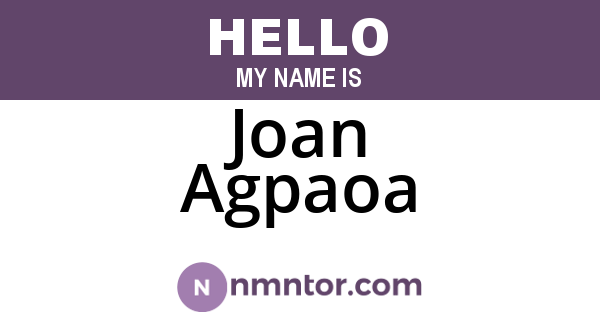 Joan Agpaoa