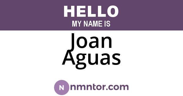 Joan Aguas