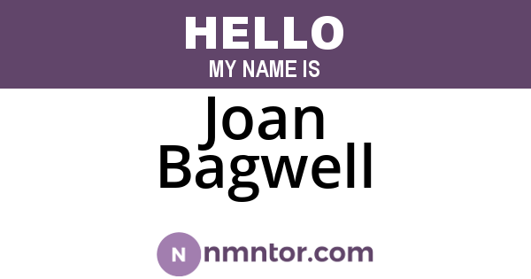 Joan Bagwell