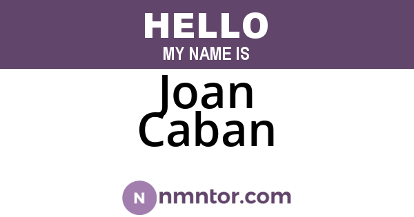 Joan Caban