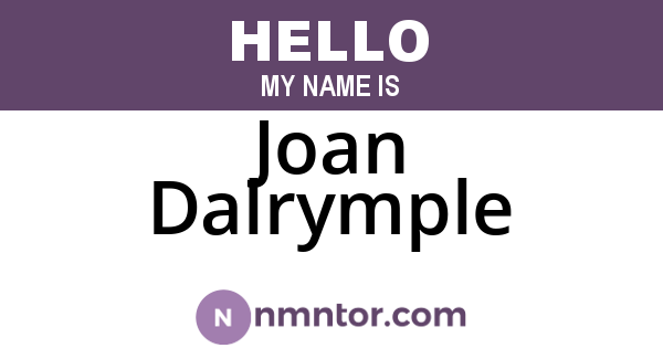 Joan Dalrymple