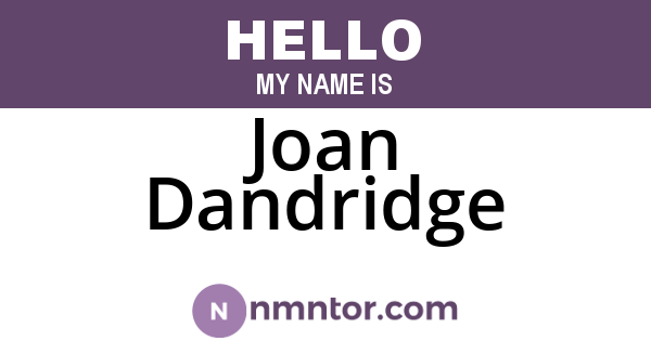 Joan Dandridge