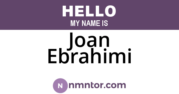 Joan Ebrahimi