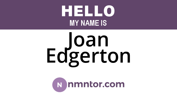 Joan Edgerton